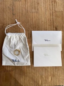 Anello Spinelli Kilcollin 18K YG Doppia Fascia #55 US8 Ron Herman Pouch - Foto 1 di 8