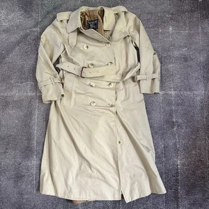 Men's Vintage 80's Burberry Wool Lined Double Breasted Trench Coat Jacket Sz 38R - Picture 1 of 5