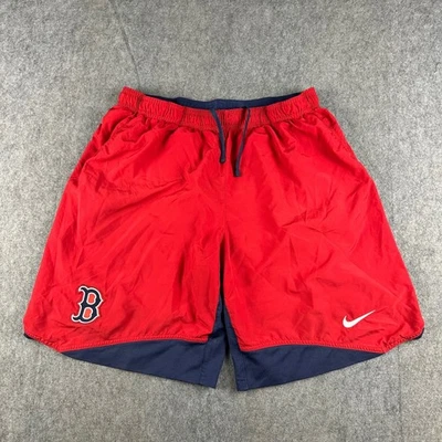 Pantalones Cortos Atléticos Nike Boston Red Sox Béisbol Dri Fit Para Hombre XL Rojo Azul Marino Bolsillos Foto 1 de 4