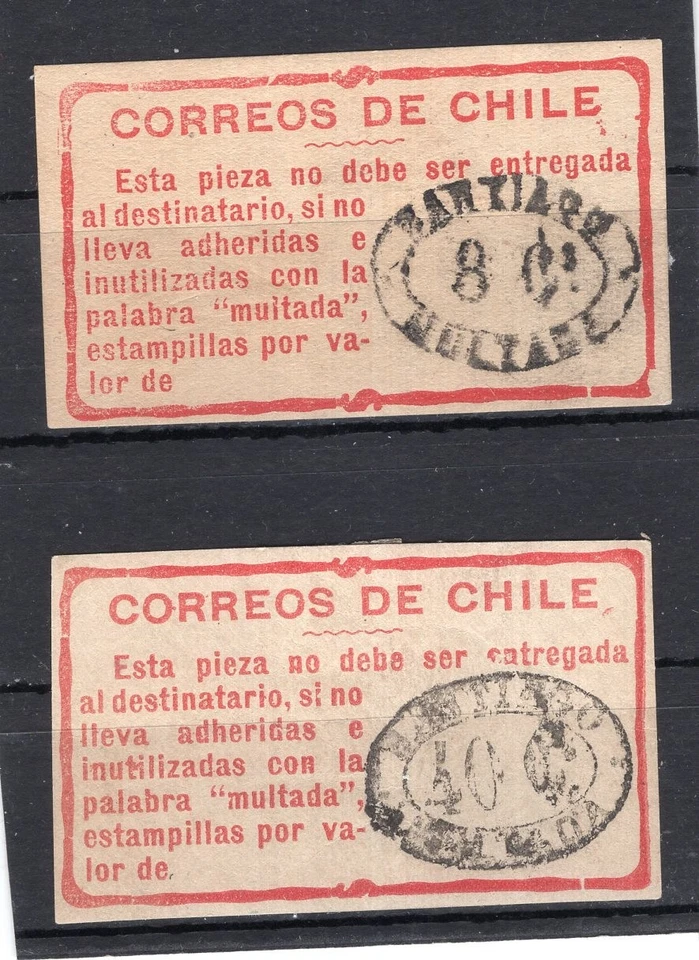 CHILE, 6 DIFFERENT CLASSIC SEALS,  PROOF COLOR (1 PERCE), MNH - Image 1 of 1