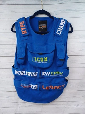 COPPER RIVET Blue Hype Utility Vest Sz S Wordwide Champ Legacy Unstoppable  - Image 1 of 4