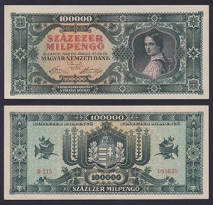 Banconota Ungheria 100000 milpengo 1946 P.-127 FDS/UNC - Picture 1 of 1