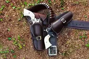 Western Matching Holsters Strongside & Cross Draw Fits Colt SAA Uberti USA - Picture 1 of 9