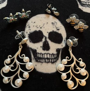 Natur Ohrringe Lebensbaum Schmetterlinge Bienen Regentropfen Baumeln Tropfen Ohrstecker Sets - Bild 1 von 3