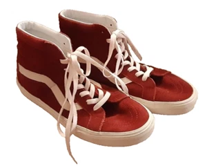 VANS #1 SKATEBOARD SK8 HI TOP BURGUNDY SNEAKER OFF THE WALL ~ MENS SIZE 12 - Picture 1 of 11