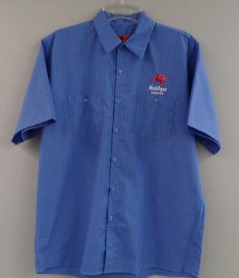 Mobilgas Service Pegasus Vintage Gasoline Logo Work Shirt S-6X, ML-3XLL New - Image 1 of 4