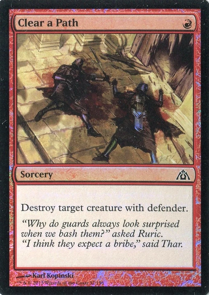 MTG - Dragon's Maze - Clear a Path - 2X - Foil - NM - Image 1 of 1