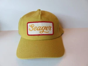 NWOT Seager Company Snapback Yellow Patch Classic Grit Western Wear Hemp Hat - Picture 1 of 8