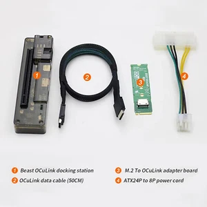 EXP GDC OCuLink GPU Dock PCIe 4.0 x4 Clé externe M.2 M vers OCuLink - Picture 1 of 13