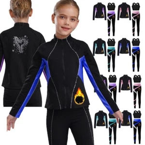 Kids Girls 3Pcs/Set Dance Figure Skating Outfit Shoulder Straps Cross Comfort - Picture 1 of 53