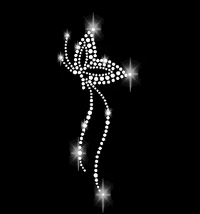 STRASSSTEINE SCHMETTERLING BÜGELBILD HOTFIX APPLIKATION STRASS BUTTERFLY TANZ - Picture 1 of 2