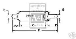 A&I Brand John Deere Muffler                   AR30190 - Picture 1 of 1