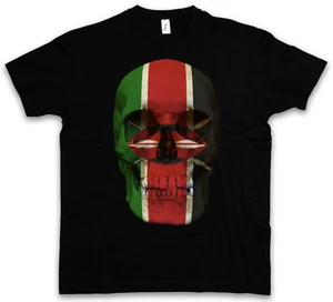 KLASSISCHES KENYA SKULL FLAG T-SHIRT - Biker MC Banner Shirt Größen S - 5XL - Bild 1 von 1