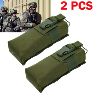 2PCS Tactical Radio Pouch Walkie Talkie Holder Case Bag Pocket Holster Outdoor - Picture 1 of 12