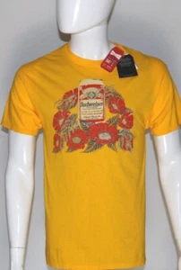 JUNK FOOD Clothing Mens Beverage Yellow Graphic Crewneck T-Shirt Small S NWT - Picture 1 of 5