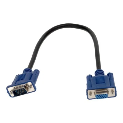 VGA-KABEL HD15pin STECKER/BUCHSE 0.3m - Bild 1 von 2