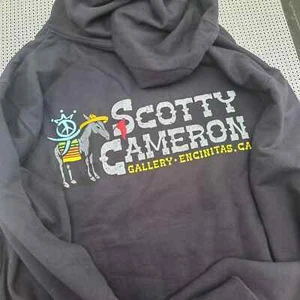 Scotty Cameron Navy Hoodie - Peace Surfer Donkey logo Gallery Exclusive - Picture 1 of 3