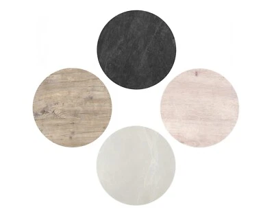 Roltex 30cm Round Serving Platter Cake Tapas Sushi Cheese Board Slate Oak - Image 1 of 4