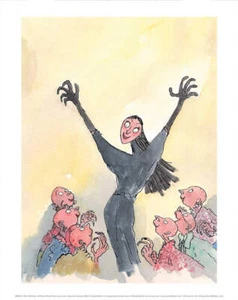 Roald Dahl Die Hexen Kunstdruck 11 x 14 cm - Bild 1 von 4