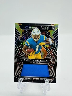 2023 Panini NFL Obsidian Quentin Johnston Rookie Eruption Patch /199  #REM-QJO - Image 1 of 2