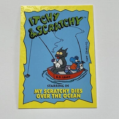 1994 Skybox The Simpsons Series II Itchy & Scratchy Dies Over the Ocean Card #I6 - Image 1 of 2