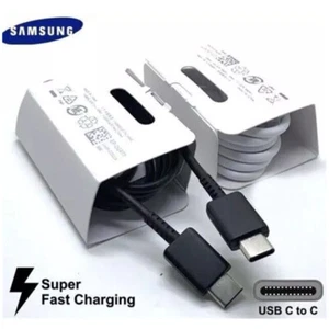 Genuine Samsung Galaxy Type C to C Note S21 Ultra Super Fast USB C Charger Cable - Picture 1 of 8