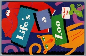 Postcard Life's A Zoo We Need You (Comic/Humor) Vtg - Picture 1 of 2
