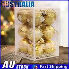 12pcs Christmas Decorative Ball Set Tree Pendant Balls Ornaments (gold) *