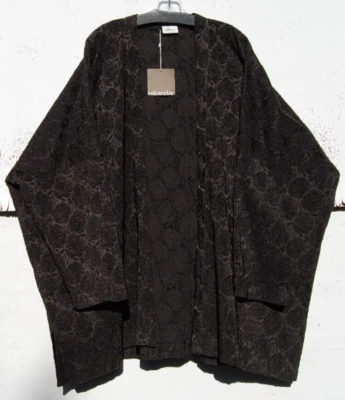 AMAZING! NWT Eskandar Silk Size (2) DARK BROWN 38" Long Open Jacket - Image 1 of 4