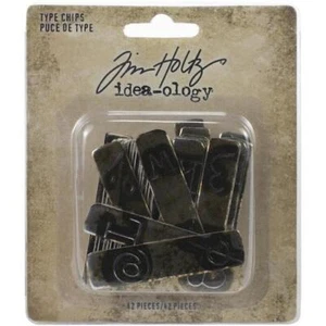 Tim Holtz Idea-ology Type Chips 42pcs TH94031 - Picture 1 of 2