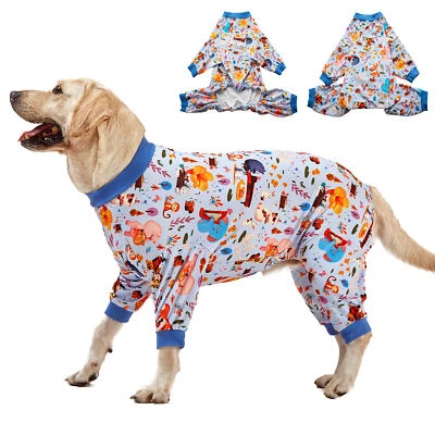 LovinPet 4-Leg Dog Pajamas Brushed Jersey Allergy Friendly for Pitbull/Lab/Boxer - Image 1 of 4
