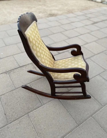 Antique Kids Brown Lincoln Rocking Chair Late 1800’s Cover