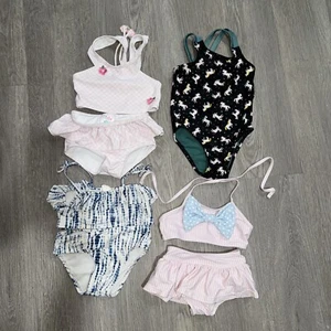 Lot Of 4 Girls Bathing Suits Girls 3T Stitchy Fish Gap Cat & Jack - Picture 1 of 7