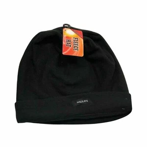 Cappello berretto uomo tinta unita Thinsulate termico risvolto fine invernale foderato in pile nero - Foto 1 di 1