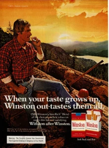 Anuncio impreso vintage 1980 cuando tu gusto crece Winston los prueba a todos hacha - Imagen 1 de 2
