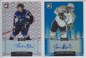 2014-15 ITG LEAF METAL TANNER KASPICK AUTO BLUE /25 AUTOGRAPH Signature BA-TK1