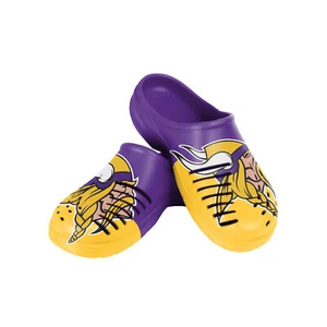 FOCO NFL Men's Minnesota Vikings 2023 Colorblock Big Logo Clogs - Picture 1 of 3