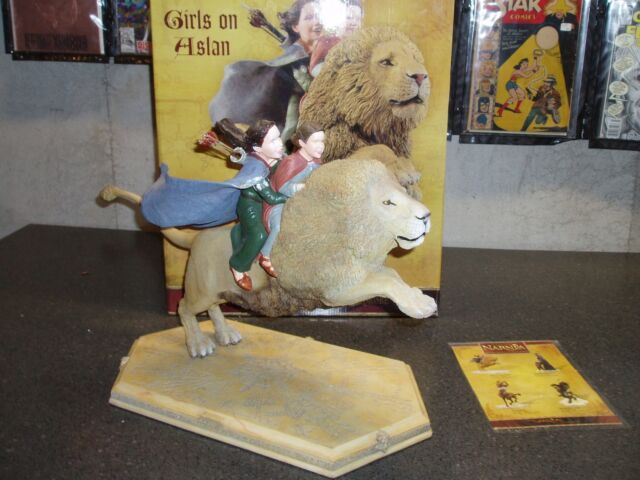 The Chronicles of Narnia: Girls on Aslan statue Disney #0881/3000 Greg Tozer