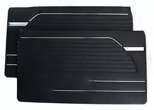 BMW E10 (02 Series, 1966-1973) - Door Panels, Pair, Black, NEW - Picture 1 of 11