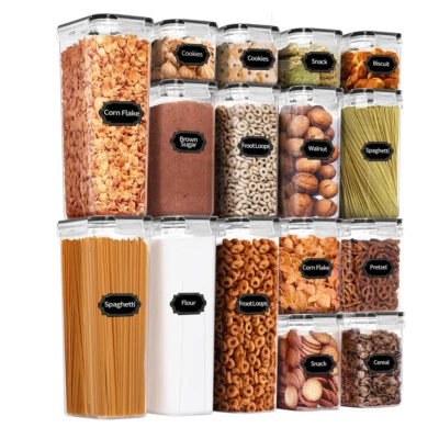 Vorratsdose Vorratsdosen mit Deckel Luftdicht,14Stück Vorratsbehälter für Küchen - Bild 1 von 4