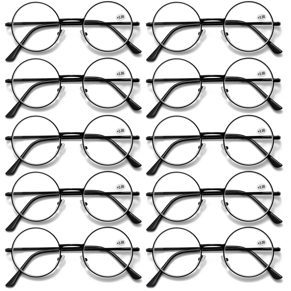 Gafas de lectura con marco de metal 10 piezas bloqueo de luz azul bisagra de resorte lectores para hombres Foto 1 de 1