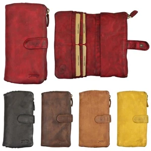 Portemonnaie Damen Geldbörse Portmonee Börse Geldbeute Echt Leder Ven Tomy Neu - Bild 1 von 5