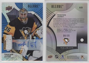2021-22 Upper Deck Allure Blue Line Auto /35 Tristan Jarry #69 Auto