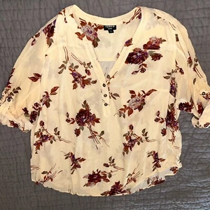 Torrid Harper Floral Pullover 3/4 Sleeve Blouse Size 2 2X - Picture 1 of 4