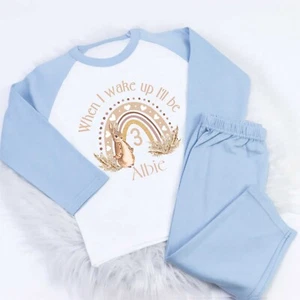 Personalised Boys girls Baby Childrens  Peter Rabbit  PJ loungewear pyjamas - Picture 1 of 12