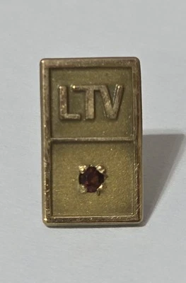Vintage LTV Ling-Temco-Vought 1/10 10KT Gold - 5 Year Service Pin - Image 1 of 3