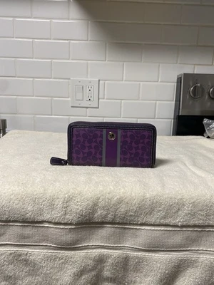 Coach signature zip round wristlet - Image 1 of 4