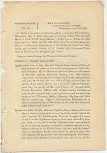 GENERAL ORDERS -- CIVIL WAR -- MINNESOTA / General Orders No 184 1st ed 1863 - Picture 1 of 1