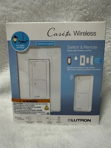 LUTRON P-PKG1WS-WH CASETA SMART SWITCH & REMOTE KIT WEISS - Bild 1 von 9