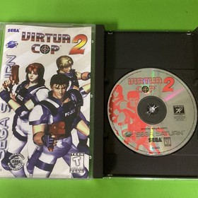 Virtua Cop 2 (Sega Saturn, 1996) Cib Manual (Tested & Works)